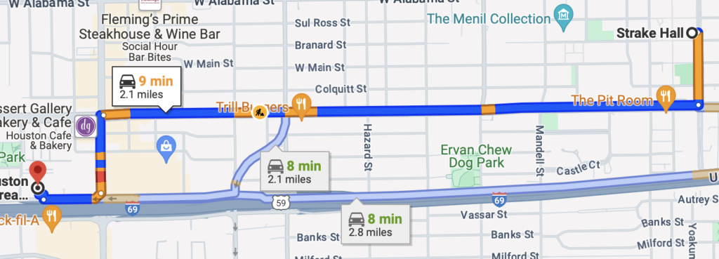 UST to Crown Plaza route
